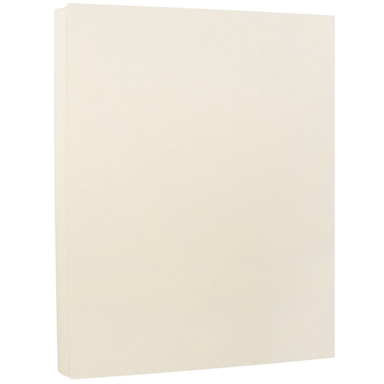 Jam Paper Strathmore Cardstock - 8 1/2 x 11 - 80lb Ivory Wove - 50 Sheets/Pack